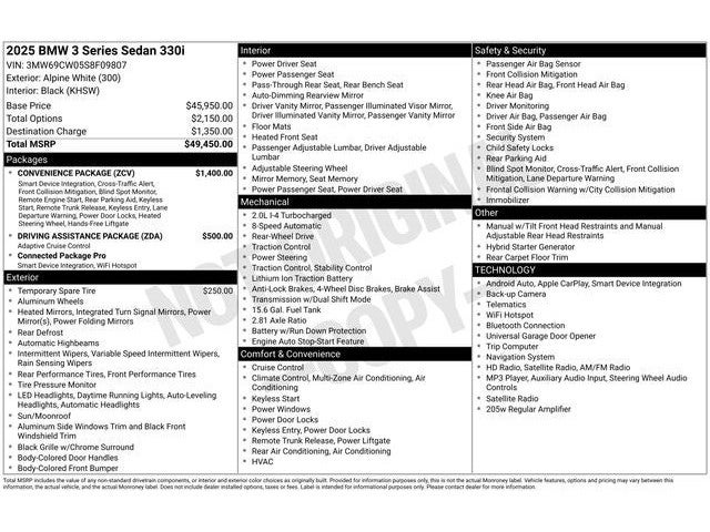 2025 BMW 3 Series 330i