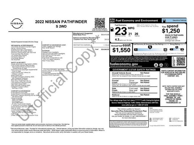 2022 Nissan Pathfinder S