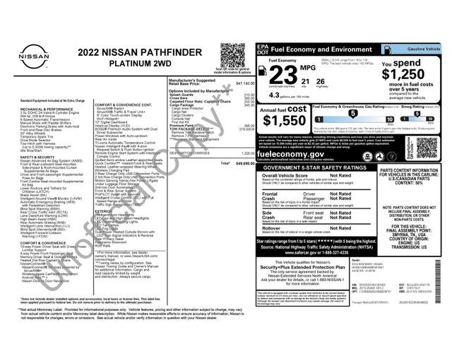 2022 Nissan Pathfinder Platinum